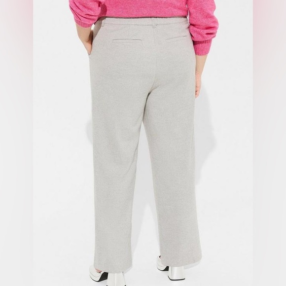 Torrid Studio Wide Leg Brushed Twill High Rise Pant Welt Pockets Grey Plus 14 S - Picture 3 of 13
